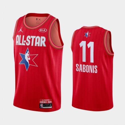Men's 2020 NBA All-Star Game Indiana Pacers #11 Domantas Sabonis Finished Jersey - Red
