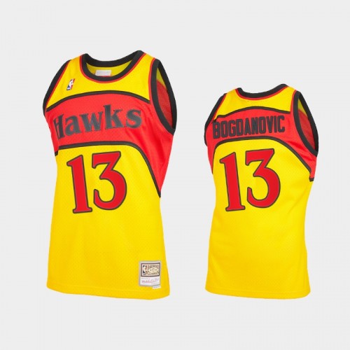 Men's Atlanta Hawks #13 Bogdan Bogdanovic Yellow Reload 2.0 Jersey