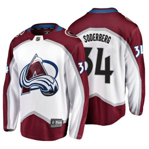 #34 Carl Soderberg 2018 Fanatics Branded Breakaway White Away jersey