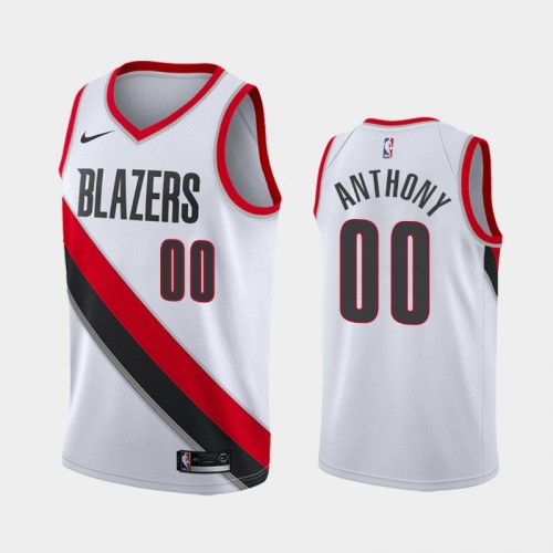 Men's Portland Trail Blazers #00 Carmelo Anthony White 2020 season Association Jersey