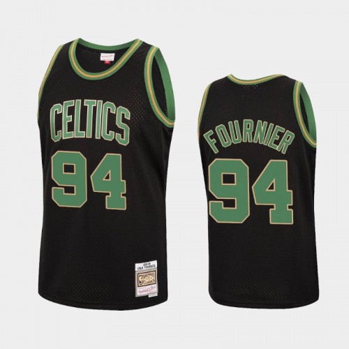 Men's Boston Celtics #94 Evan Fournier Black Reload Jersey