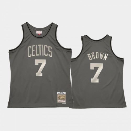 Boston Celtics #7 Jaylen Brown Gray Metal Works Jersey