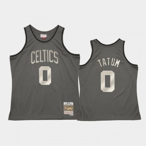 Boston Celtics #0 Jayson Tatum Gray Metal Works Jersey
