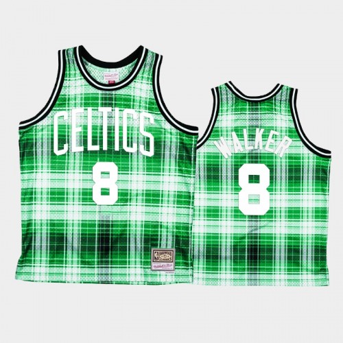 Men's Boston Celtics #8 Kemba Walker Green Private School Hardwood Classics Jersey