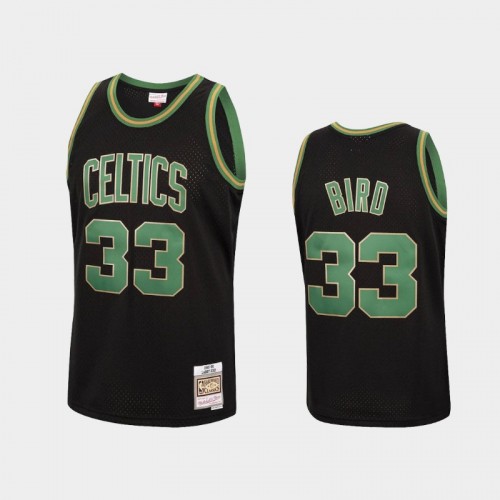 Boston Celtics #33 Larry Bird Black 1985-86 Reload Hardwood Classics Jersey
