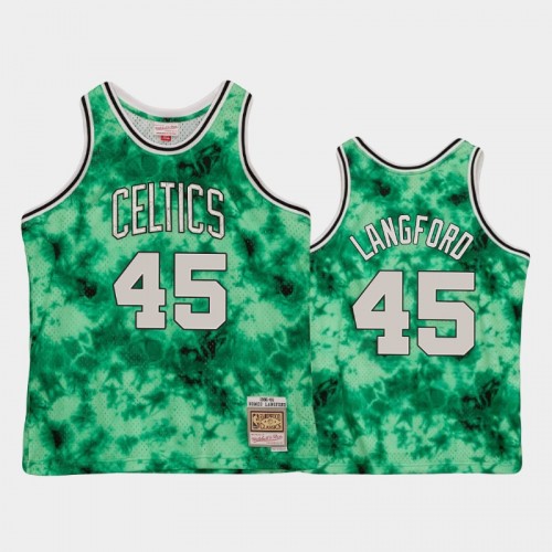 Men's Boston Celtics #45 Romeo Langford Green Galaxy Jersey