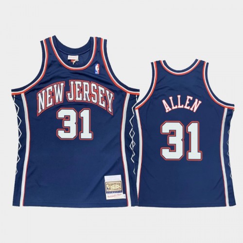 Brooklyn Nets #31 Jarrett Allen Blue 2006-07 Hardwood Classics Throwback Authentic Jersey