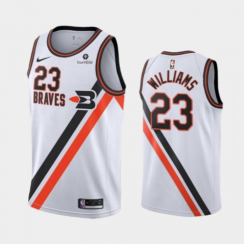 Men's Los Angeles Clippers Lou Williams #23 White 2019-20 Hardwood Classics Jersey