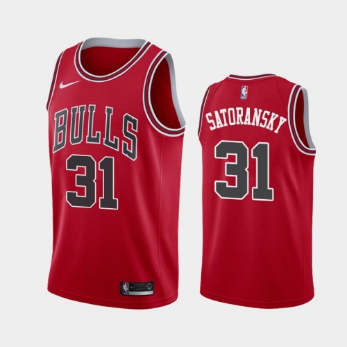 Men's Chicago Bulls #31 Tomas Satoransky Red 2019 season Icon Jersey