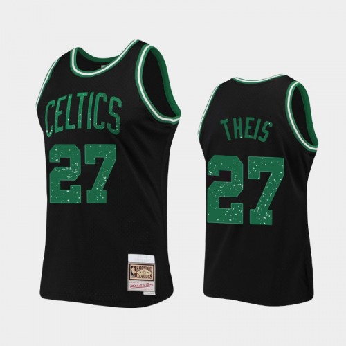 Men's Boston Celtics #27 Daniel Theis Black Rings Collection Jersey