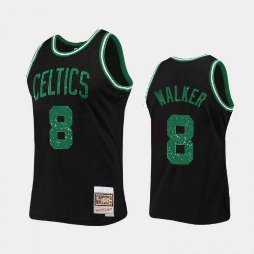 Men's Boston Celtics #8 Kemba Walker Black Rings Collection Jersey