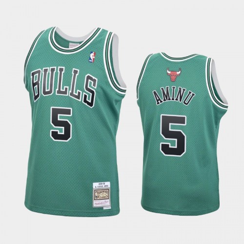 Men's Chicago Bulls #5 Al-Farouq Aminu Green 2008-09 Hardwood Classics Jersey