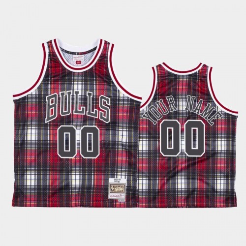 Chicago Bulls #00 Custom Red Private School Hardwood Classics Jersey