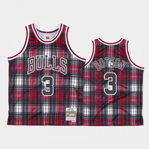 Chicago Bulls #3 Devon Dotson Red Private School Hardwood Classics Jersey