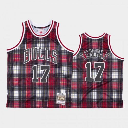 Chicago Bulls #17 Garrett Temple Red Private School Hardwood Classics Jersey