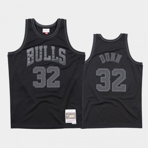 Chicago Bulls #32 Kris Dunn Black 1997-98 Throwback Tonal Hardwood Classics Jersey