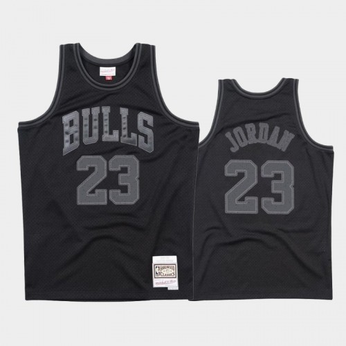 Chicago Bulls #23 Michael Jordan Black 1997-98 Throwback Tonal Hardwood Classics Jersey