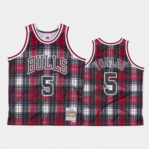 Chicago Bulls #5 Noah Vonleh Red Private School Hardwood Classics Jersey