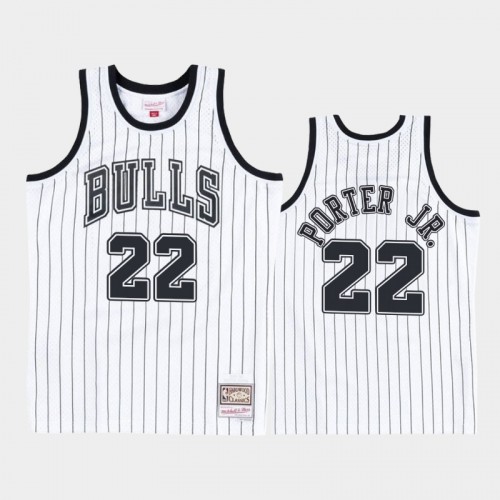 Chicago Bulls #22 Otto Porter Jr. White Black Concord Collection Hardwood Classics Jersey