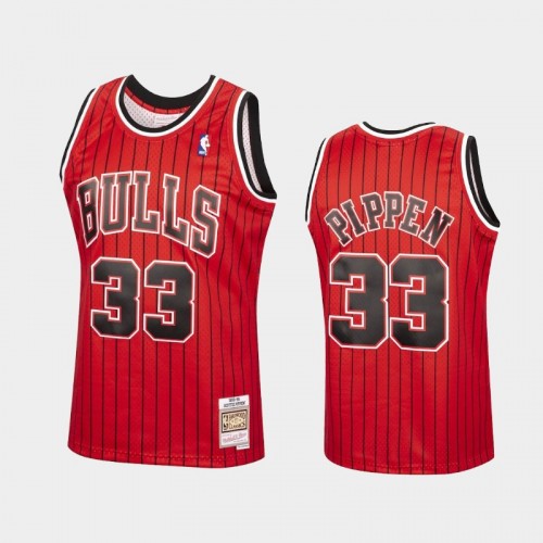 Chicago Bulls #33 Scottie Pippen Red 1995-96 Reload Hardwood Classics Jersey