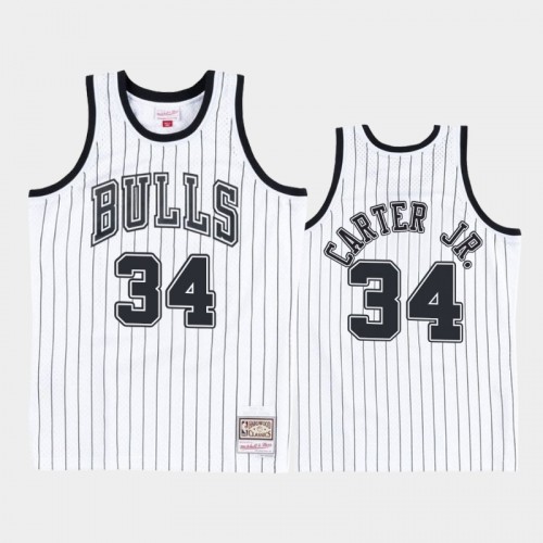 Chicago Bulls #34 Wendell Carter Jr. White Black Concord Collection Hardwood Classics Jersey