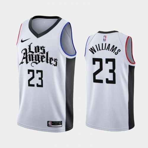 Men's Los Angeles Clippers #23 Lou Williams White 2020 season City Jersey
