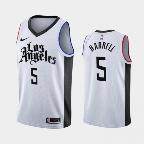 Men's Los Angeles Clippers #5 Montrezl Harrell White 2020 season City Jersey