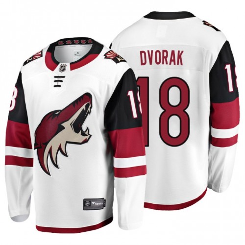 #18 Christian Dvorak Fanatics Branded Breakaway White Away jersey