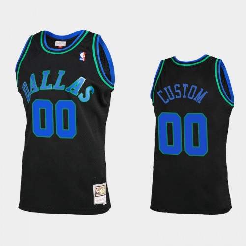 Men's Dallas Mavericks #00 Custom Black Reload 2.0 Jersey