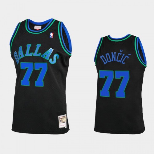 Men's Dallas Mavericks #77 Luka Doncic Black Reload 2.0 Jersey