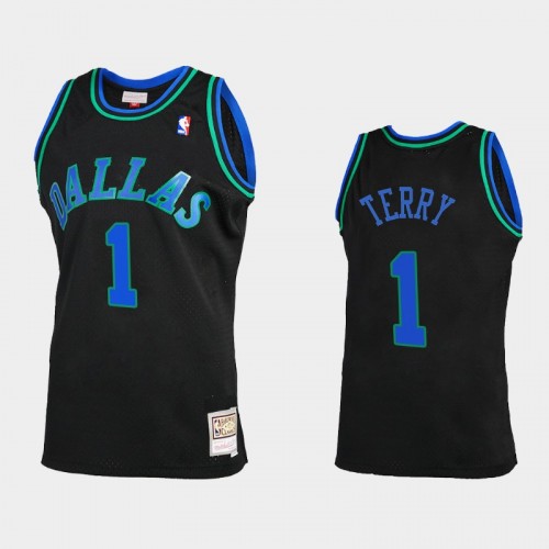 Men's Dallas Mavericks #1 Tyrell Terry Black Reload 2.0 Jersey