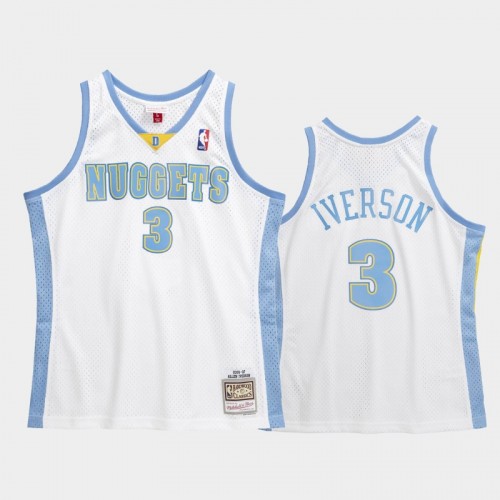 Denver Nuggets #3 Allen Iverson White 2006-07 Hardwood Classics Jersey