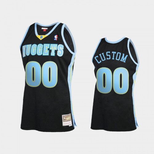 Men's Denver Nuggets #00 Custom Black Reload 2.0 Jersey