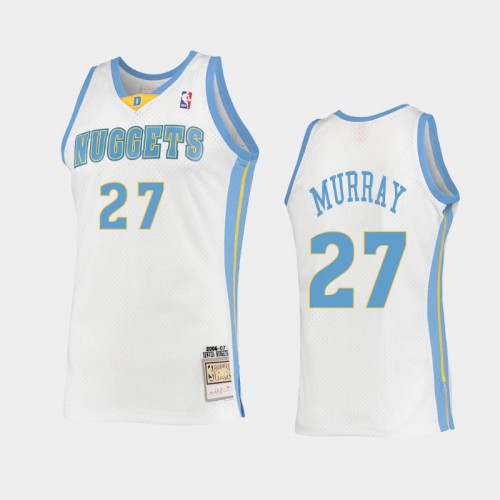 Men's Denver Nuggets #27 Jamal Murray White 2006 Hardwood Classics Swingman Jersey