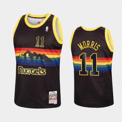 Denver Nuggets #11 Monte Morris Black Reload Hardwood Classics Jersey