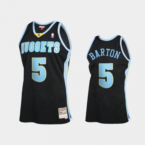 Men's Denver Nuggets #5 Will Barton Black Reload 2.0 Jersey