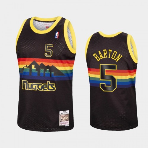 Denver Nuggets #5 Will Barton Black Reload Hardwood Classics Jersey