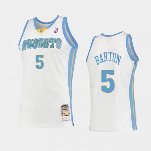 Men's Denver Nuggets #5 Will Barton White 2006 Hardwood Classics Swingman Jersey