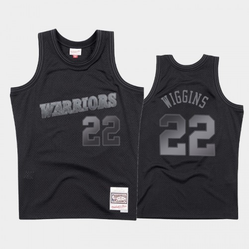 Golden State Warriors #22 Andrew Wiggins Black 1993-94 Throwback Tonal Hardwood Classics Jersey