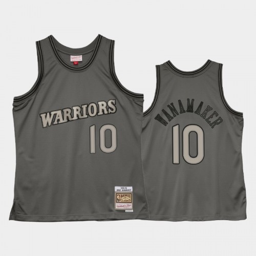 Men's Golden State Warriors #10 Brad Wanamaker Gray Metal Works Hardwood Classics Jersey