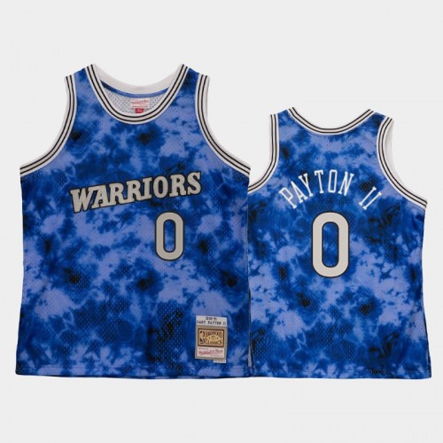 Men's Golden State Warriors #0 Gary Payton II Blue Galaxy Jersey