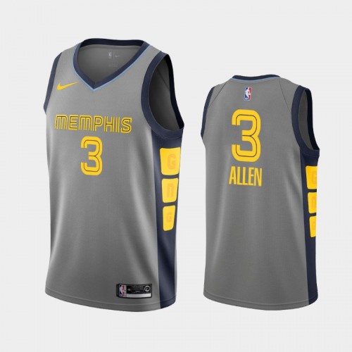 Men's Memphis Grizzlies #3 Grayson Allen Gray 2019 season City Jersey