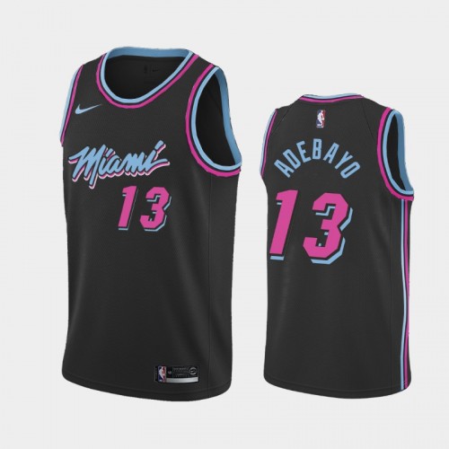 Men's Miami Heat #13 Bam Adebayo Black 2018-19 City Jersey
