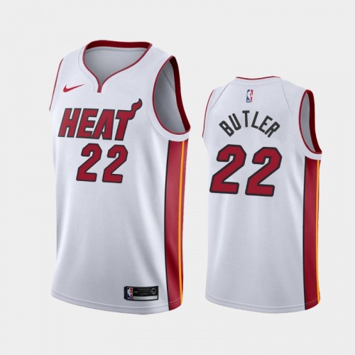 Men's Miami Heat #22 Jimmy Butler White 2019 season Association Jersey