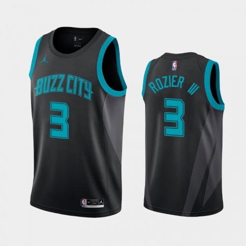 Men's Charlotte Hornets Terry Rozier III #3 Black 2019-20 City Jersey