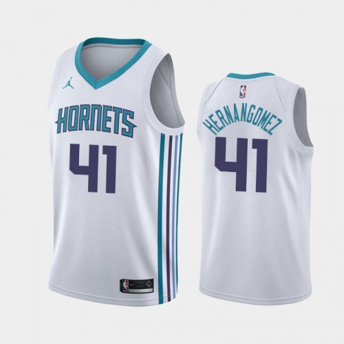 Men's Charlotte Hornets #41 Willy Hernangomez White 2019 season Association Jersey