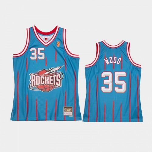 Men's Houston Rockets #35 Christian Wood Light Blue Reload 2.0 Jersey