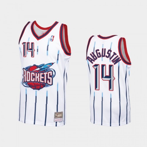Men's Houston Rockets #14 D.J. Augustin White Hardwood Classics Jersey