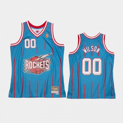 Men's Houston Rockets #00 D.J. Wilson Light Blue Reload 2.0 Jersey
