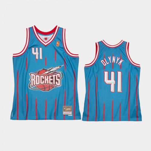 Men's Houston Rockets #41 Kelly Olynyk Light Blue Reload 2.0 Jersey